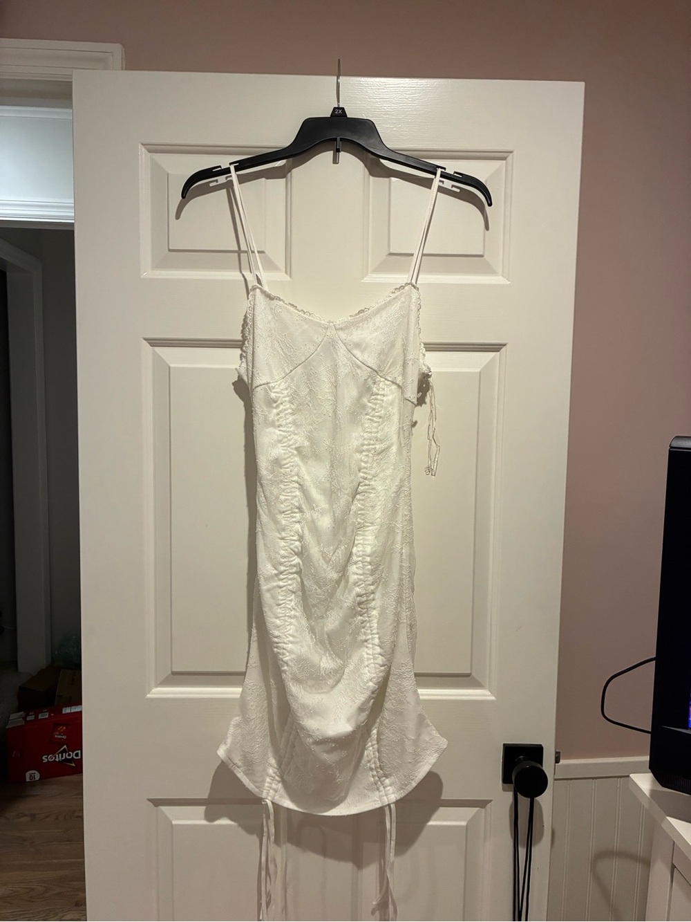 Kittenish Women’s Cream Slip Dress with Adjustable Straps